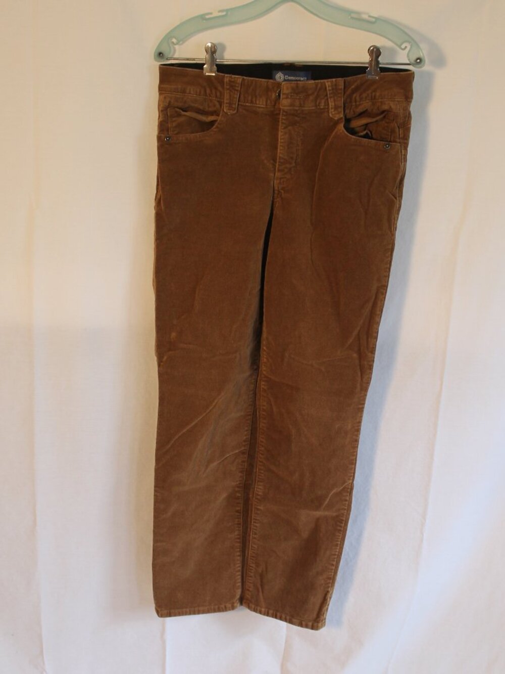 Democracy Ab Solution Straight Leg Corduroy Jeans Chestnut Brown Size 10